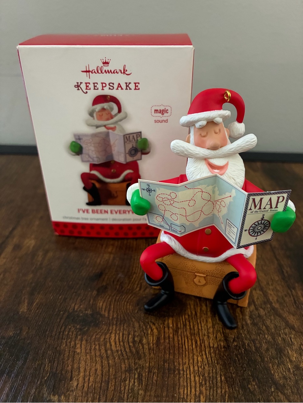 Hallmark 2014 “I’ve Been Everywhere” Magic Sound Christmas Ornament NIB